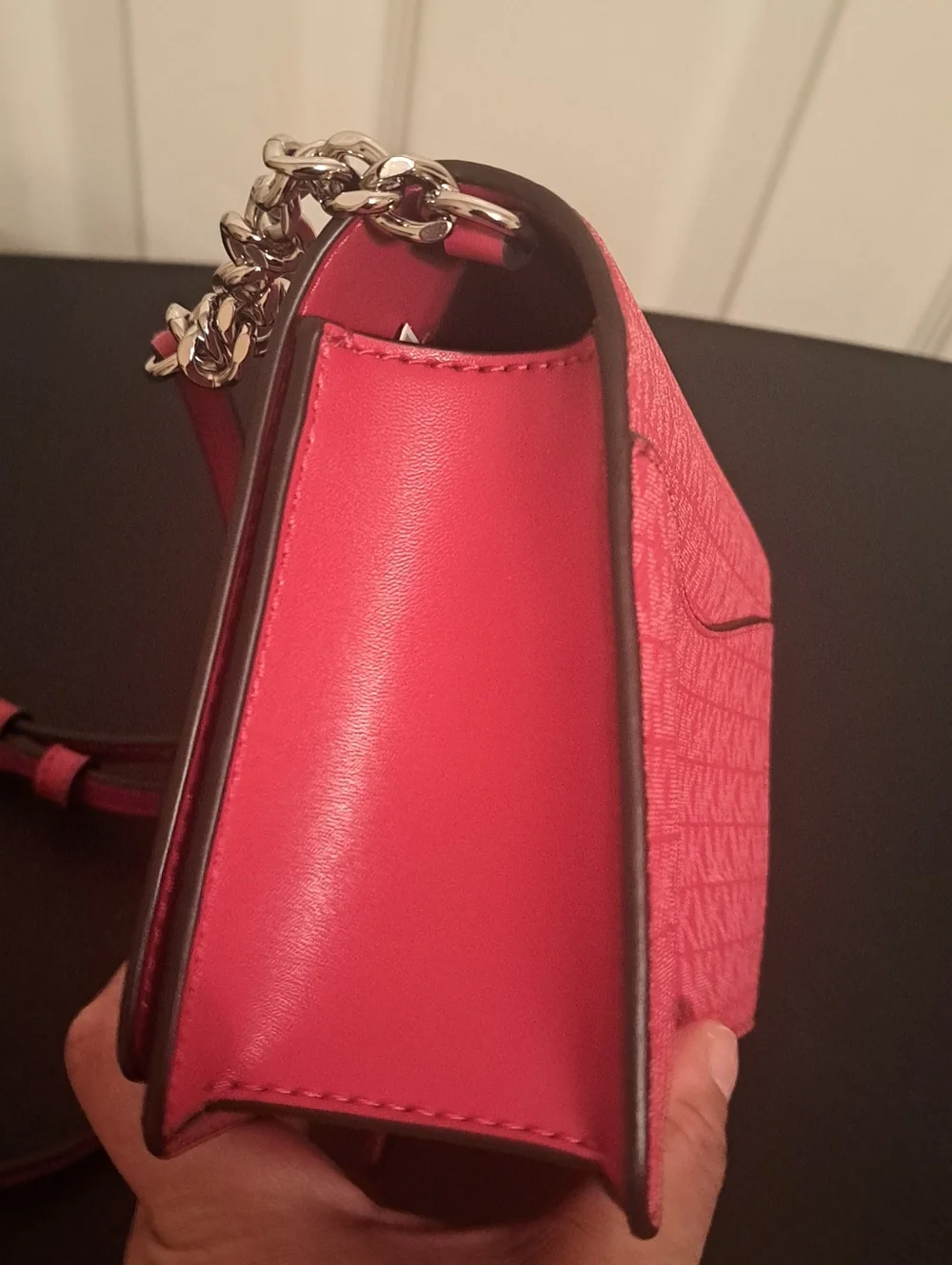 Michael Kors Dark Rasberry Med Signature MK Crossbody Shoulder Bag NWT